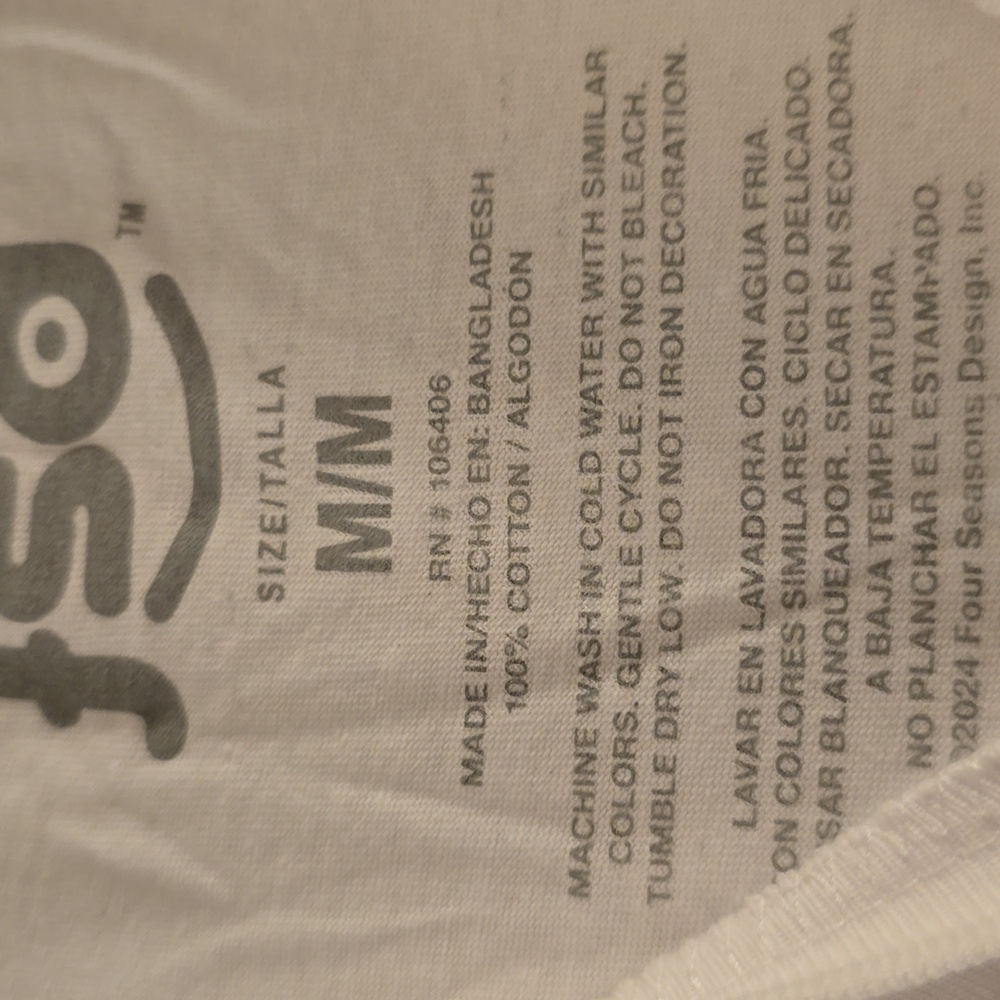 FSD GIRL'S MEDIUM SPARKLY WHITE TSHIRT - Picture 2 of 3